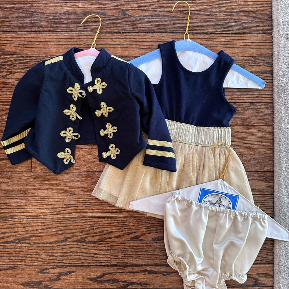 Pipes & Julie baby girl dress with jacket and bloomers, 18 months